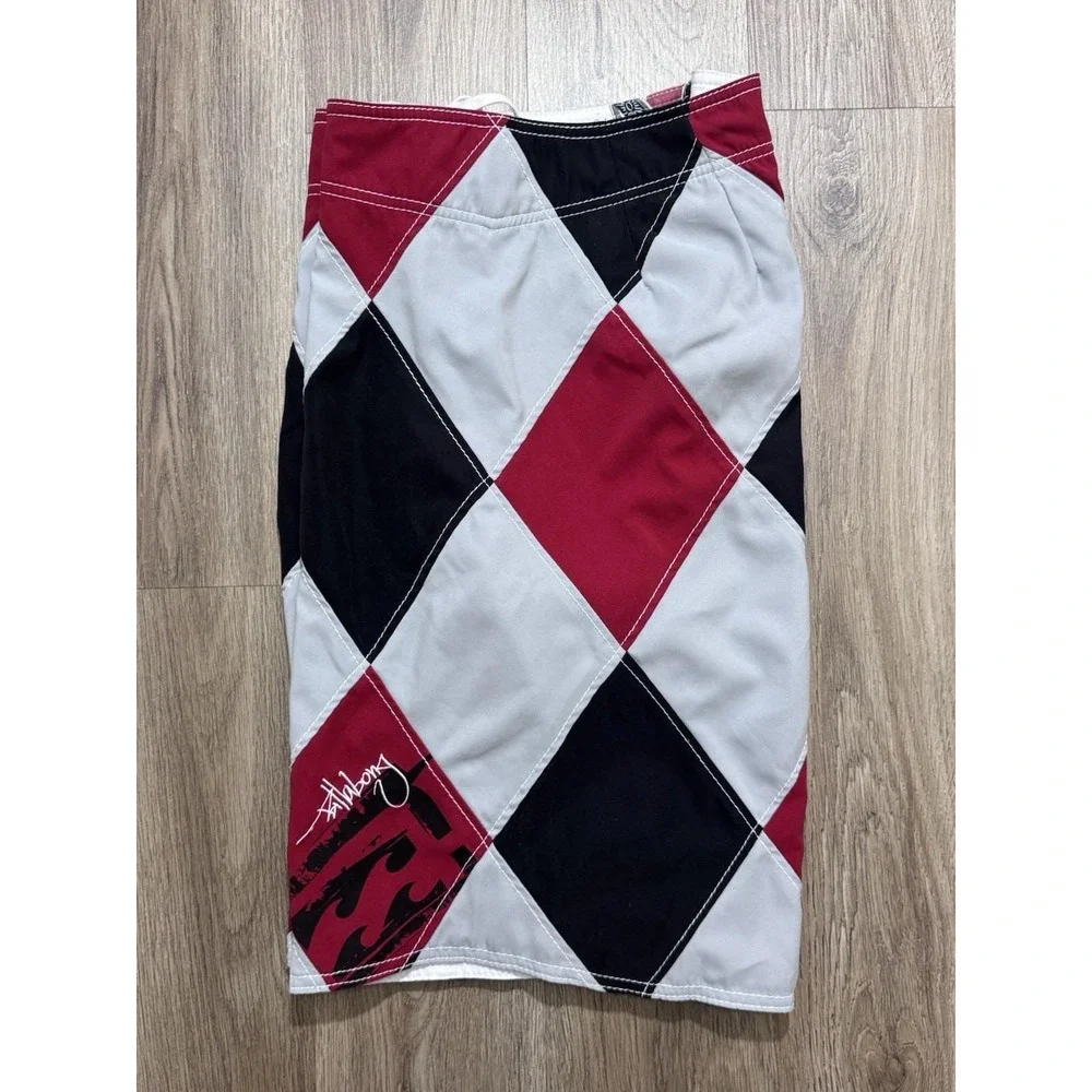 Y2K Billabong Andy Iron Diamonds Pro Boardshorts Men's Size 33